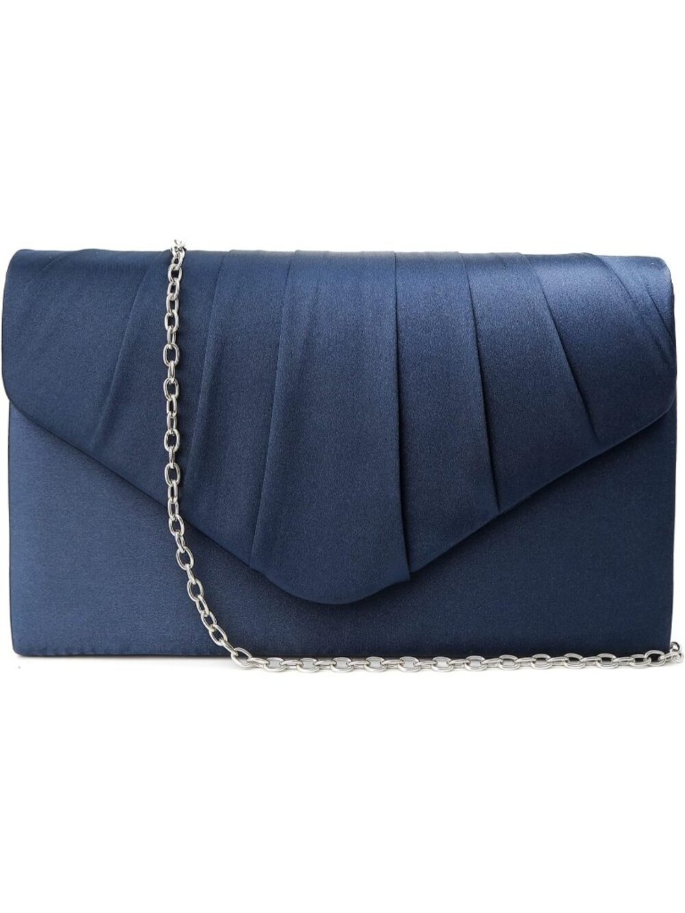 Women's Stain Navy Blue Glitter Rhinestone Clutch Purse Handbag Prom Evening Bag